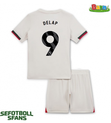 Chelsea Liam Delap #9 Bortaställ Barn 2025-26 Kortärmad (+ Korta byxor)